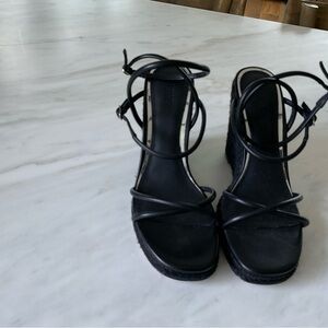 Elegant Paige Black Strappy Women's Sandals